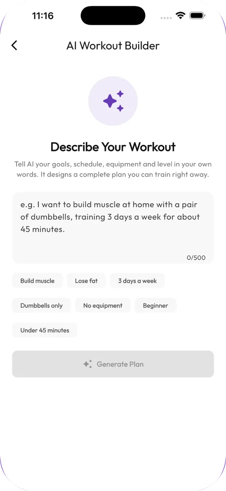 AI Workout Builder
